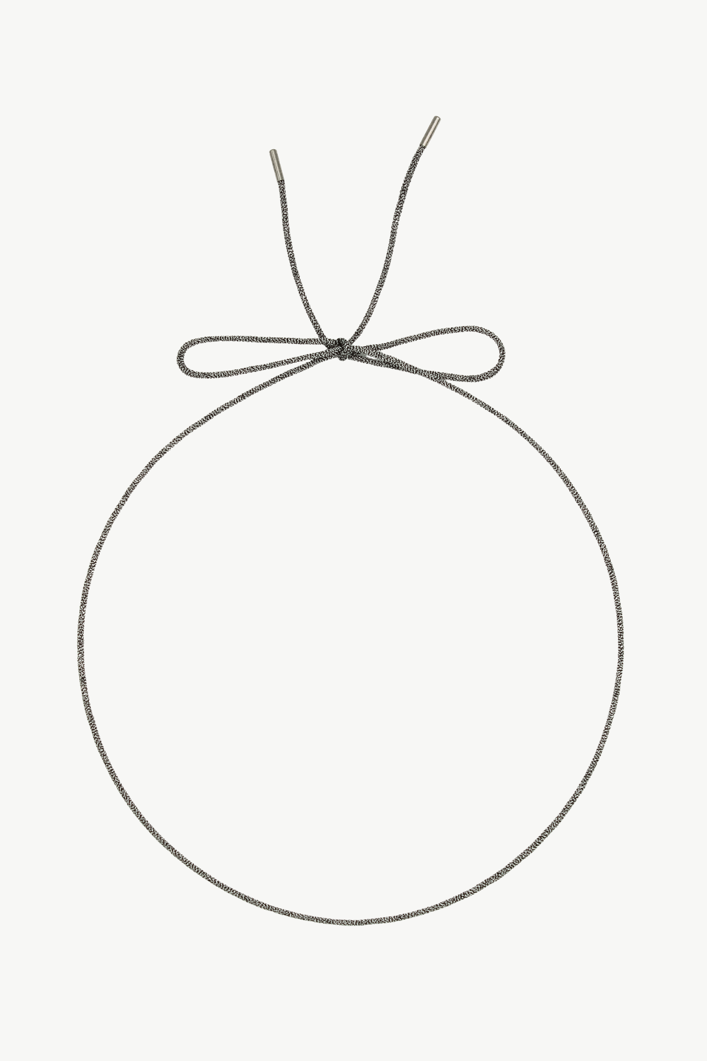 Lurex Cord Necklace - Gunmetal