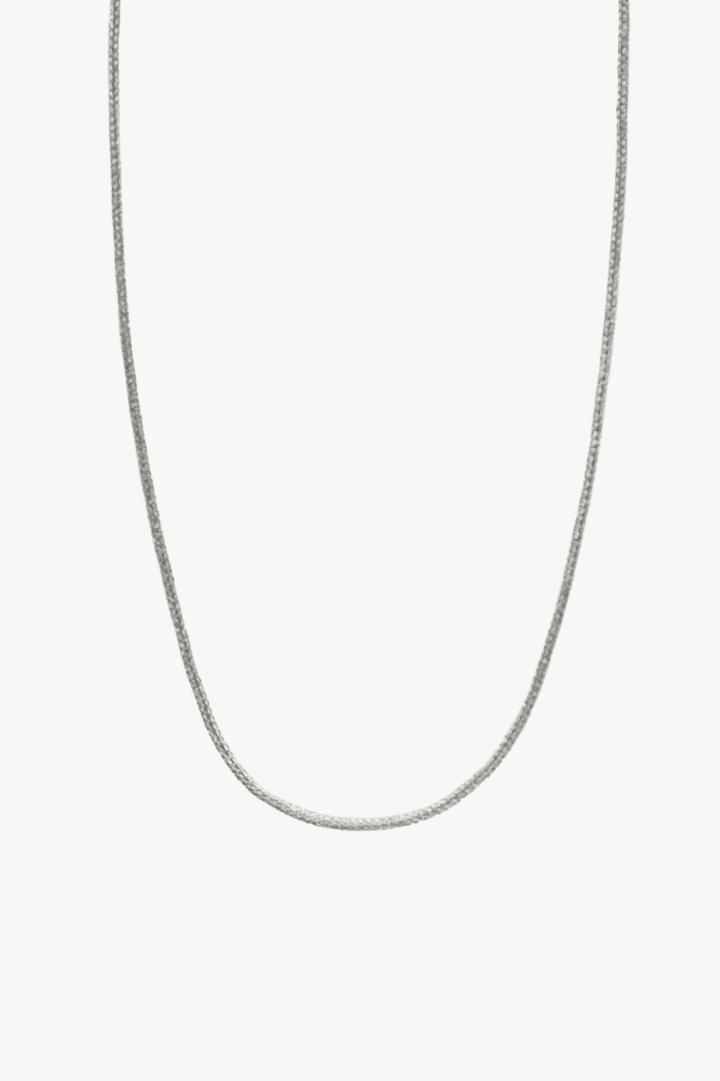Lurex Cord Necklace - Silver
