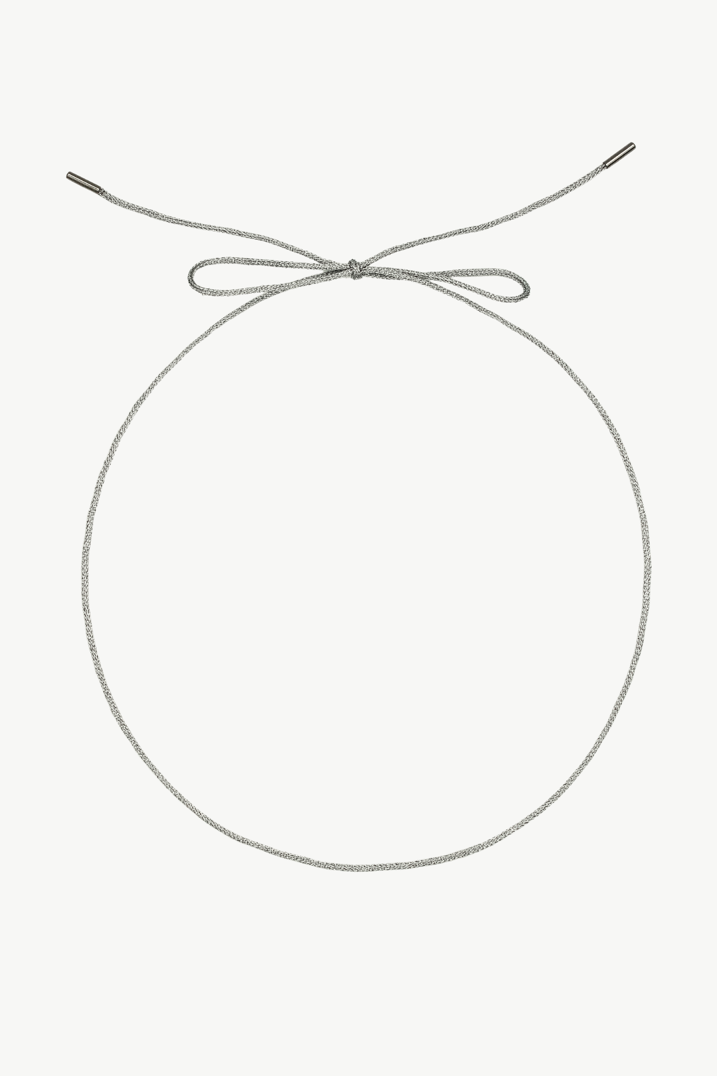 Lurex Cord Necklace - Silver