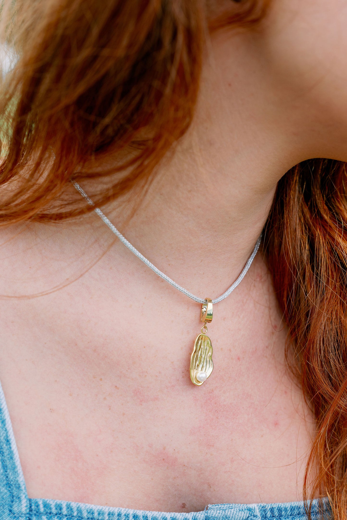 Lurex Cord Necklace - Silver