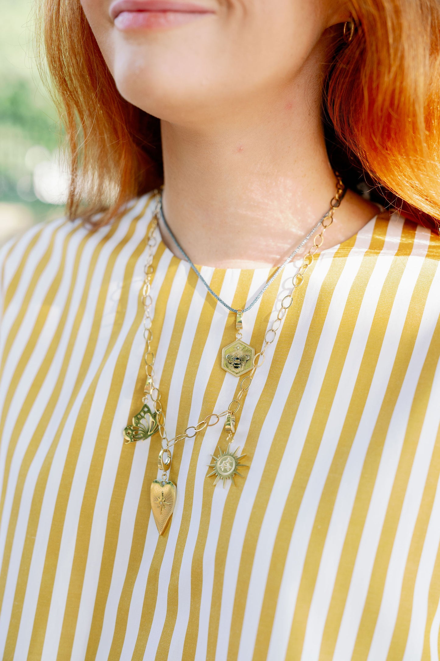 Lurex Cord Necklace - Gunmetal