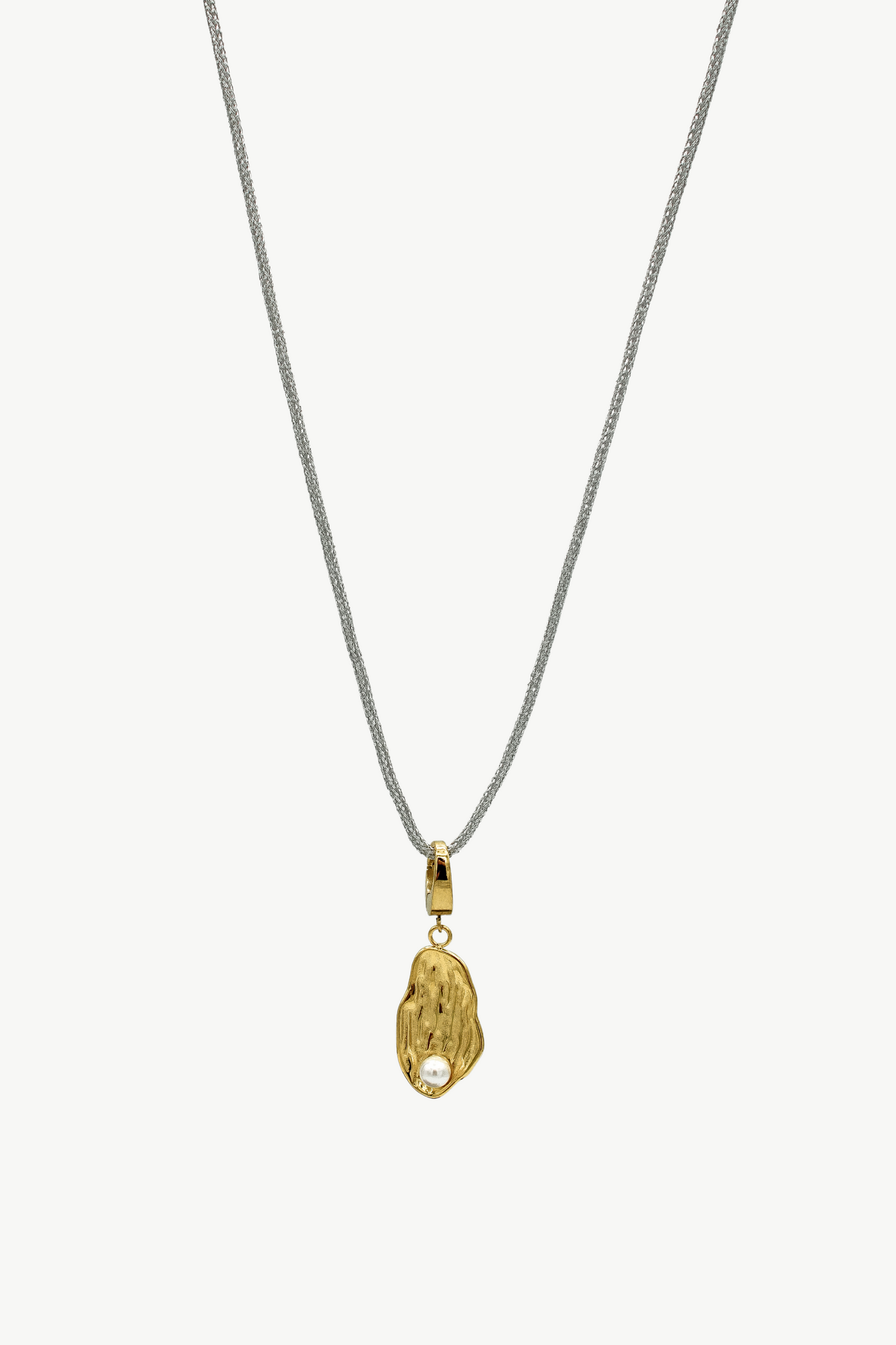 Lurex Cord Necklace - Silver