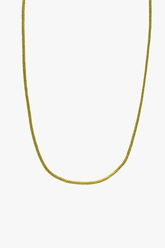 Lurex Cord Necklace - Gold