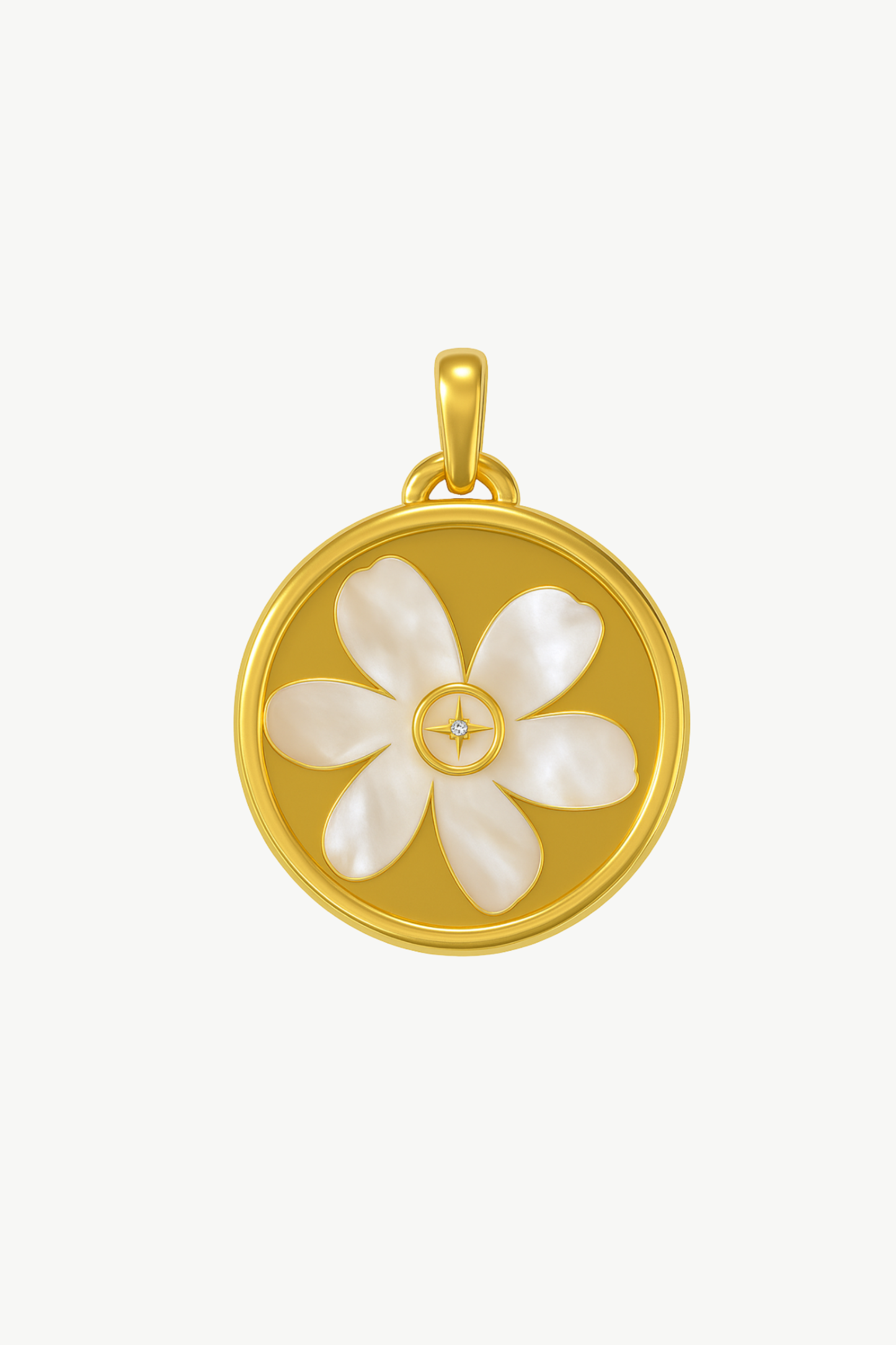Mother of Pearl Flower Charm