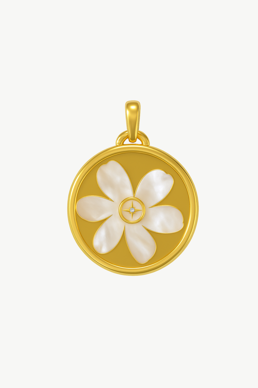 Mother of Pearl Flower Charm